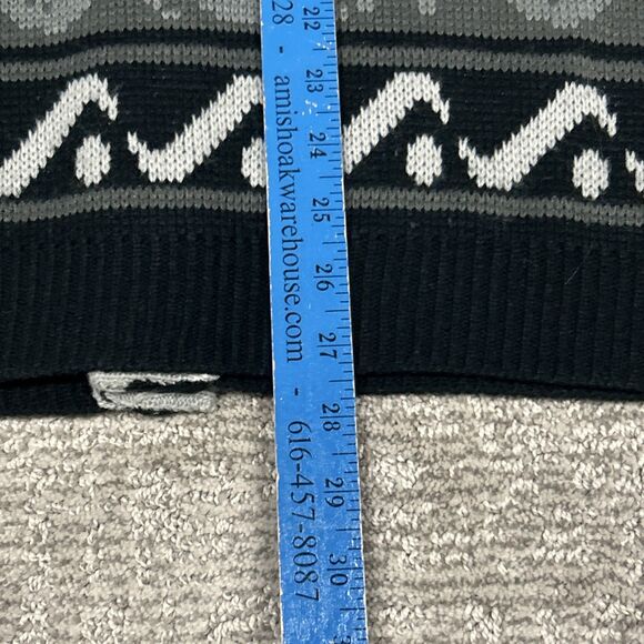 Saturdays Cardigan Sweater Mens Medium Large Gray Paisley Cardigan 90s Grandpa - Picture 6 of 6